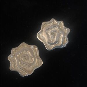 Vintage Sterling Silver Clip-On Earrings